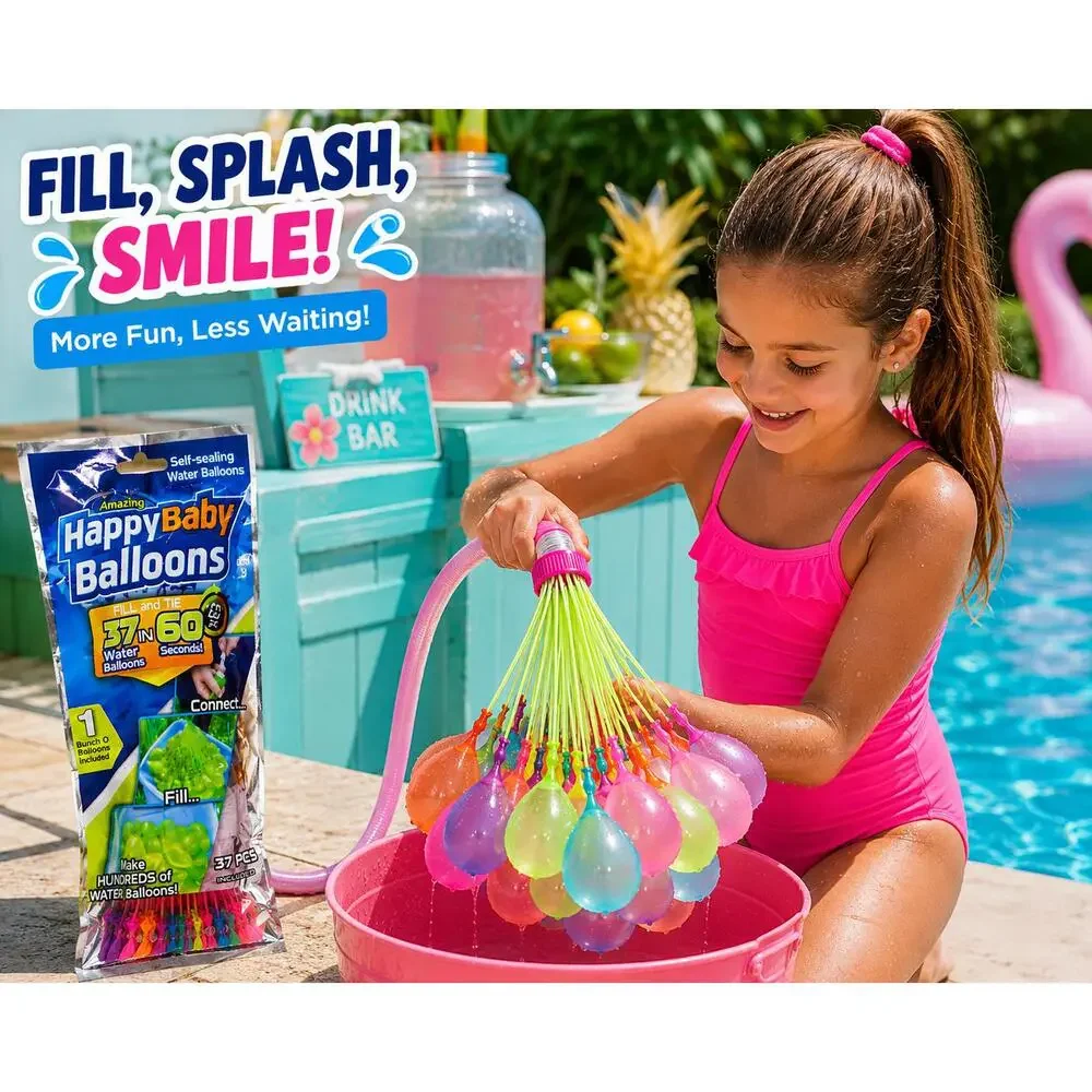 Splash Squad Quick-Fill Water Balloon Bundle | Self-Sealing Summer Water Balloo